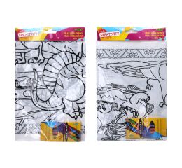 Omalovánky velké 50x70 cm + 6 ks voskovek