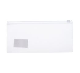 Složka se zipem 23x11 cm - Transparentní