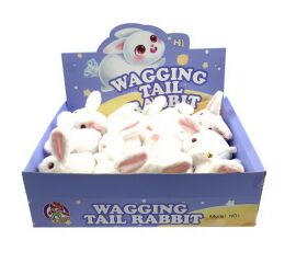Králík natahovací vrtí ocáskem 14 cm