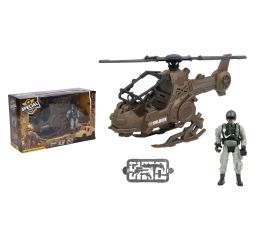 Vojenský vrtulník s pilotem 23 cm