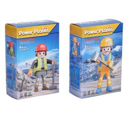 Figurka dělník stavebnice 7cm