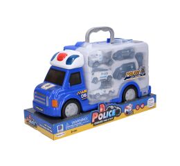 Auto policejní s efekty a 6 malými auty 34 cm