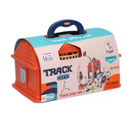 Vlaková dráha v kufříku 69 dílků 67x36,5x36,5 cm