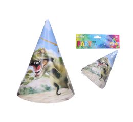 Párty kloboučky DINO 15 cm, 6 ks