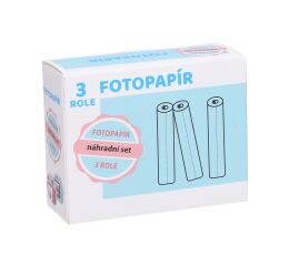 Náhradní fotopapír 3 role set pro W040036, W040037, W040078, W053025, W053026