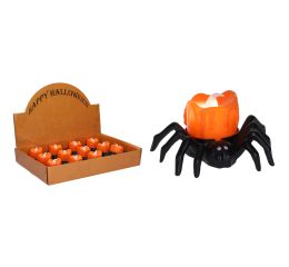 Dekorace Halloween pavouk 9x6x5,5 cm svítící