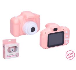 Dětský digitální fotoaparát růžový - foto 48Mpx, video Full HD - český obal