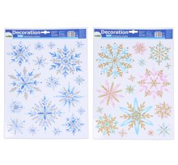 Dekorace okenní 41x29 cm Vločky VÁNOCE