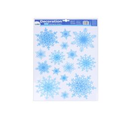 Dekorace okenní 41x29 cm Vločky VÁNOCE