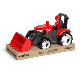 ECO MultiGO Červený traktor Zetor s radlicí, figurka Igráček
