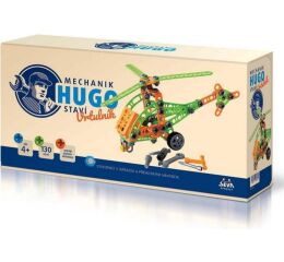 Stavebnice HUGO Vrtulník s nářadím 130ks plast v krabici 31x16x7cm