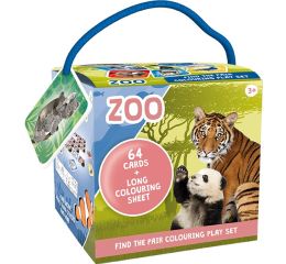Pexeso na cesty s omalovánkami Zoo
