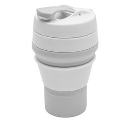 Hrnek skládací silikonový 350 ml 2v1 New Baby šedý