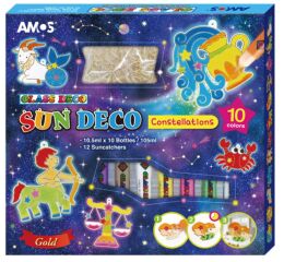 Barvy na sklo sada 10 barev 10,5 ml + 12 sklíček ZVĚROKRUH