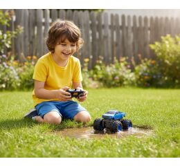 🌟 Ford F-150 Raptor Monster Truck plavací modrý RC na dálkové ovládání 20 cm