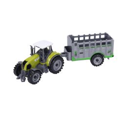 Traktor s ohrádkou kovový 19 cm