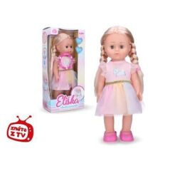 Eliška chodící panenka 41 cm růžové šaty - Český obal