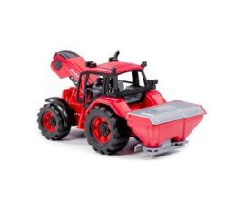 Traktor Belarus s přívěsem na hnojení 23cm
