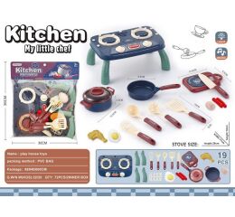 Kuchyňský set - nádobí, vařič, potraviny