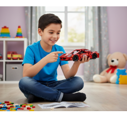 iM.Master – Stavebnice závodní auto červené - 437 dílků