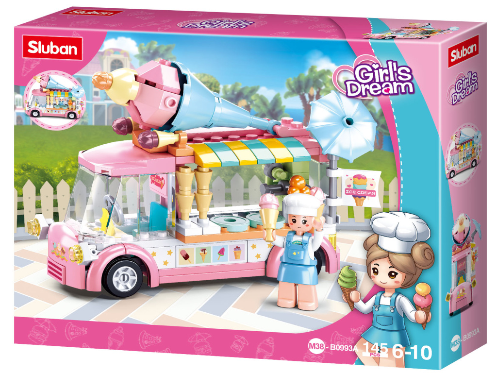 Levně Sluban Girls Dream M38-B0993A Mobilní zmrzlinový stánek
