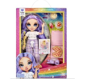 Rainbow High Junior Fashion panenka v pyžamu - Violet Willow