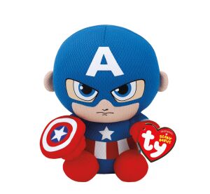Beanie Babies Marvel CAPTAIN AMERICA, 15 cm (1)