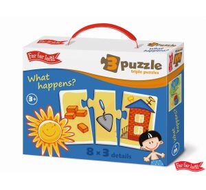 Far Far Land Puzzle činnosti trojice 8 obrázků