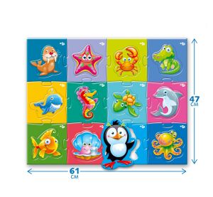 Far Far Land Maxi Puzzle mořská zvířátka 24 dílků 61x47 cm