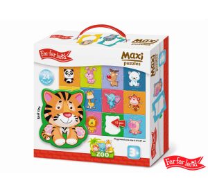 Far Far Land Maxi Puzzle Zoo 24 dílků 61x47 cm