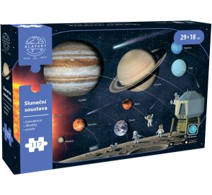Alaysky's Interaktivní dřevěné puzzle Sluneční soustava A4 CZ 117