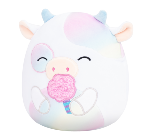 SQUISHMALLOWS Kráva s cukrovou vatou - Belozi, 13 cm