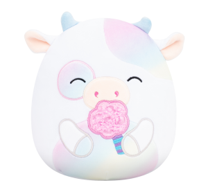 SQUISHMALLOWS Kráva s cukrovou vatou - Belozi, 13 cm