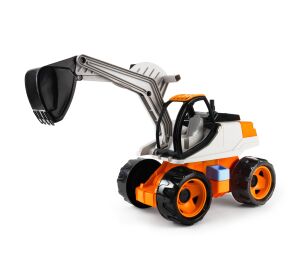 GIGA TRUCKS bagr oranžovo-béžový, okrasný kartón