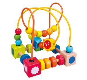 Labyrint s korálky dřevěný 16cm
