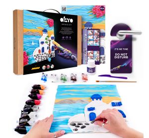 OKTO Výtvarný set malování hmotou #Santorini 30x40 cm