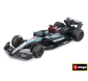 Bburago 1:43 RACE Formula F1 - Mercedes-AMG F1 W15 Performance (2024) #63 (George Russel) with drive