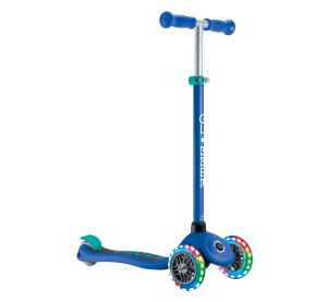 Globber Koloběžka dětská tříkolečková Primo Lights V2 svítící kolečka Navy Blue