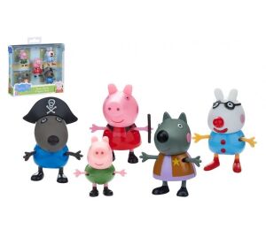 Prasátko Peppa/Peppa Pig plast set 5 figurek v maškarních šatech v krabičce 16x15x4,5cm