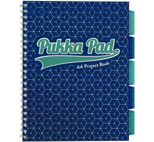 Pukka Pad projektový  blok Glee A4, papír 80g,100 listů, tmavě modrý, linkovaný