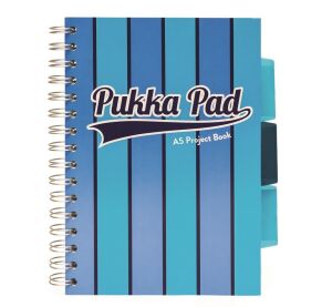 Pukka Pad projektový blok Pukka Stripe A5, 200 stran, linky 8 mm, modrý, linkovaný