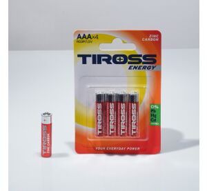 Baterie AAA (R03P, 1.5V) zinko-uhlíkové balení 4 ks
