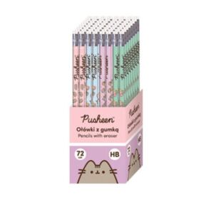 PUSHEEN HB školní tužka s gumou trojúhelníkovou - mix vzorů