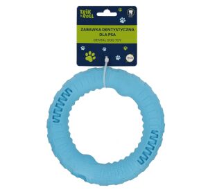 Hračka pro mazlíčky Dentální kroužek pro psy modrý 17 cm