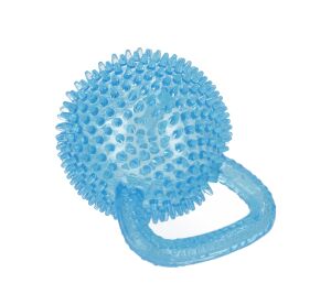 Hračka pro mazlíčky Dentální pískací hračka pro psy s úchytem modrá 9,5 cm