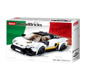 Sluban Model Bricks M38-B0957 Bílý italský sporťák