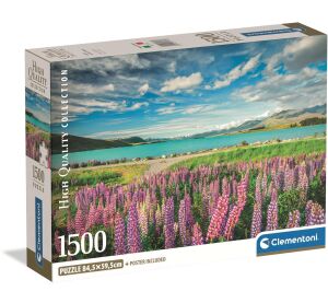 Clementoni Puzzle 1500 Lupiny u jezera Tekapo