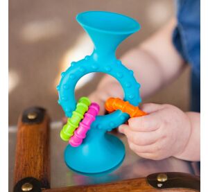 Fat Brain chrastítko pipSquiz Loops modré 13 cm