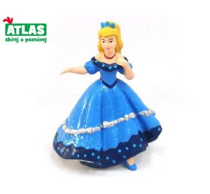 C - Figurka Princezna v modrých šatech 9 cm