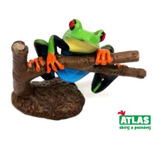 A - Figurka žába Listovnice červenooká 8 cm